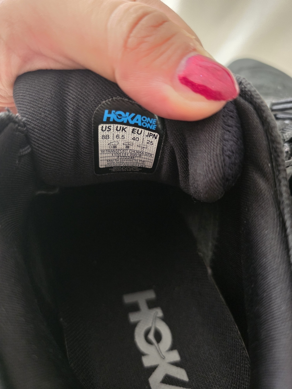 HOKA Womens's Black Shoe - Picture 3 of 4